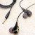 黒沙（HEISHA）ヘッドフォンの4つのコアの2つのリングを耳に入れたケーブルヘッドフォンのヘッドホンのスポーツゲームコンピュータの携帯電話のユニバーサルアップルファーウェイMiKの歌のランニングH 419-01-黒